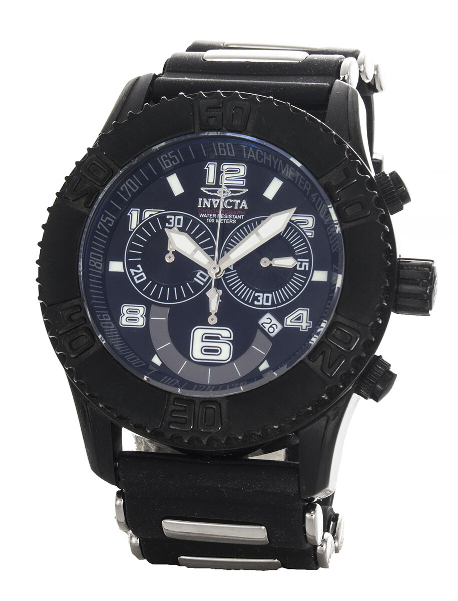 Invicta Black Rubber Chronograph Men’s Watch 6713
