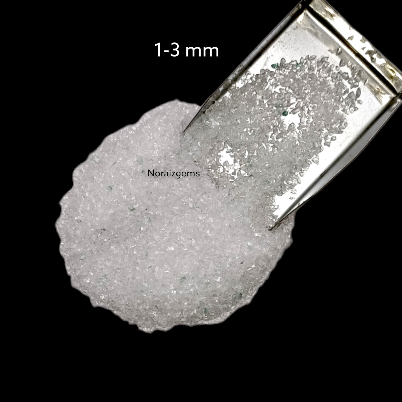 Crushed Crystal Hydro Quartz Gemstone Coarse For Woodworking, Ring Inlay, Resin