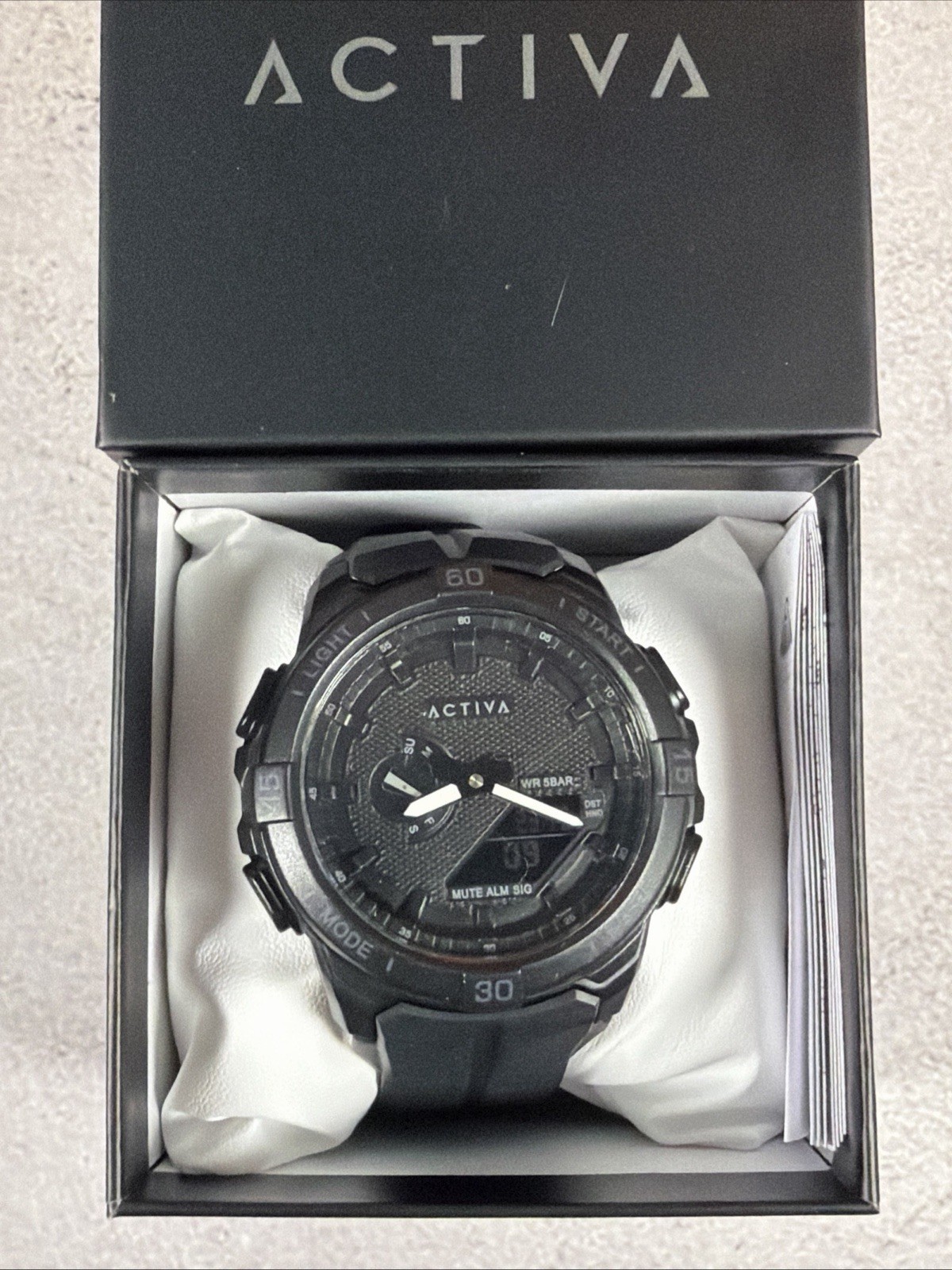 Activa Spry X Invicta Digital Essentials Men 53mm ABS Black SK160 NEW
