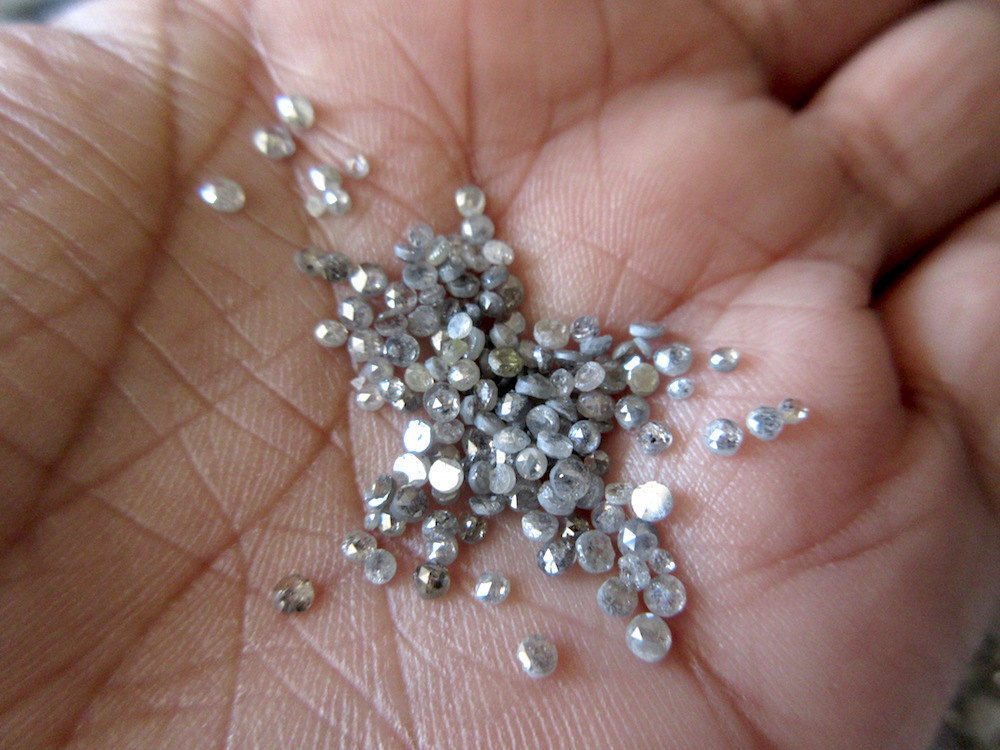 50 Pieces Wholesale 2mm To 3mm Salt And Pepper Rose Cut Diamond Loose Cabochon