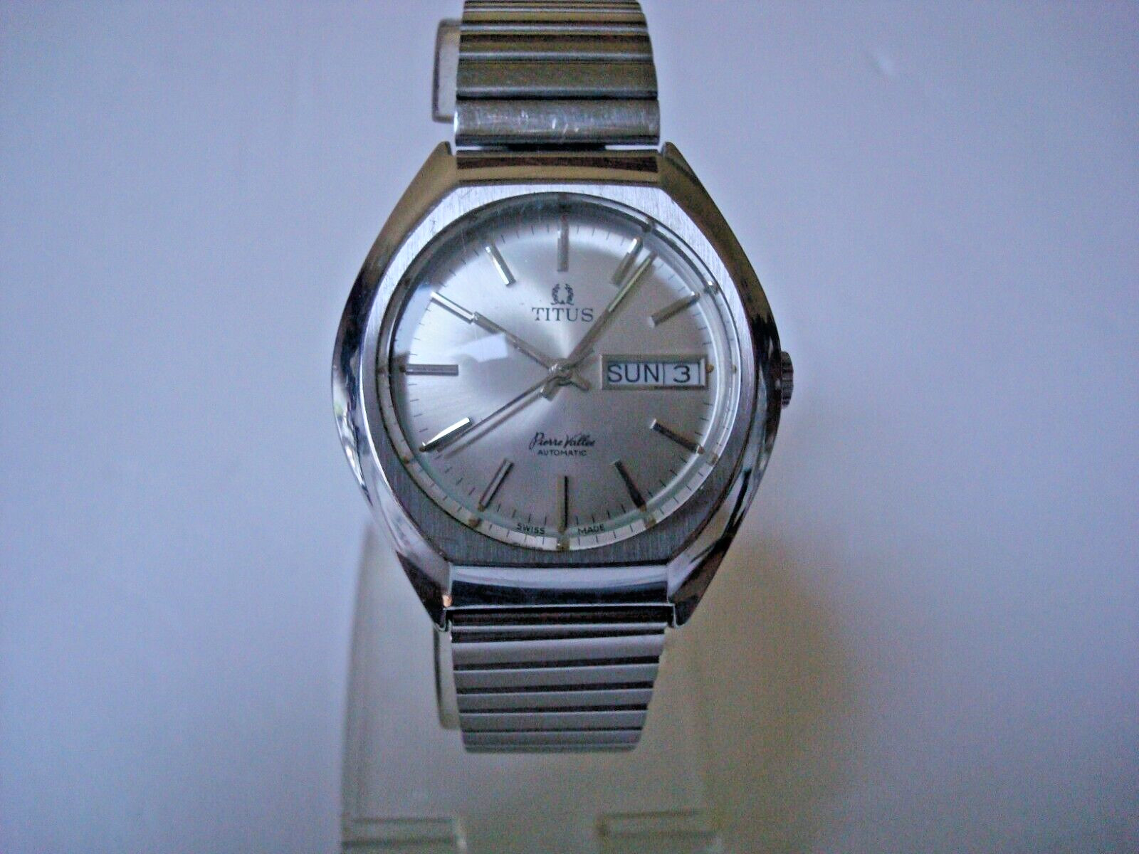 Titus Pierre Vallee Men”s Automatic SS Watch ETA 2879 DD QS Titus Band 5xSigned