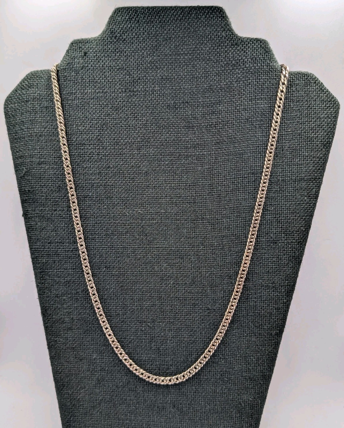 Vtg Men’s Sterling Silver 4.5mm Curb Link Italian Chain 24″ 925 Necklace 18.1g