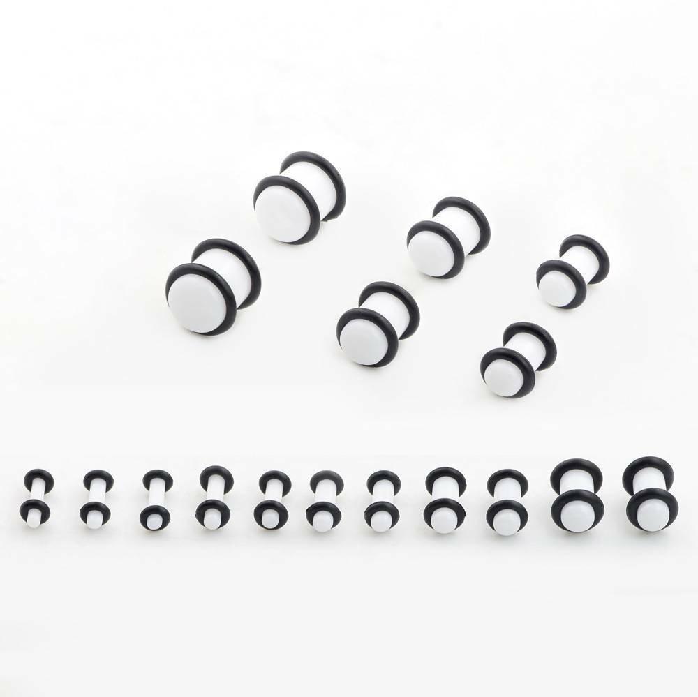 12-18Pcs Acrylic/Steel Ear Plugs Stretcher Kit 14G-20MM Ear Gauges Expander Set