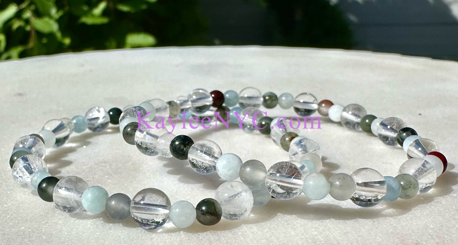 Wholesale Lot 6 Pcs Natural Crystal Aries Zodiac Stretch Bracelet Healing