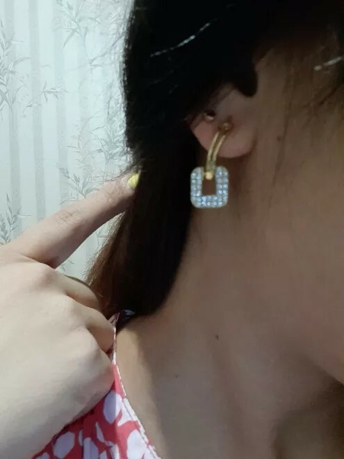 S925 Silver Needle Super Flash Fashion Ear Buckle Temperament Wild Earrings New