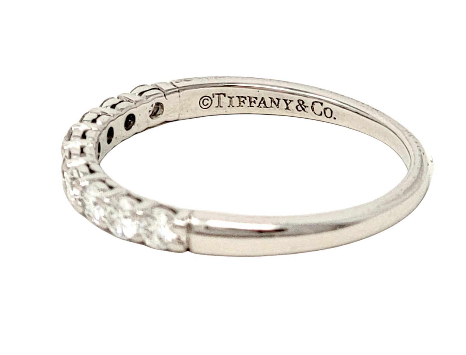 Tiffany & Co. Embrace Semi-Eternity 9 Round Diamond Band Ring in Platinum