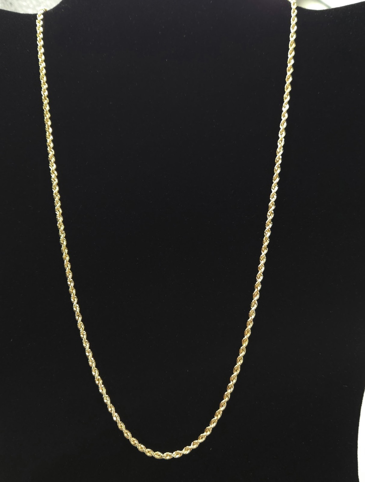 10k Hollow Rope 20″ Gold Chain 2.4 grams