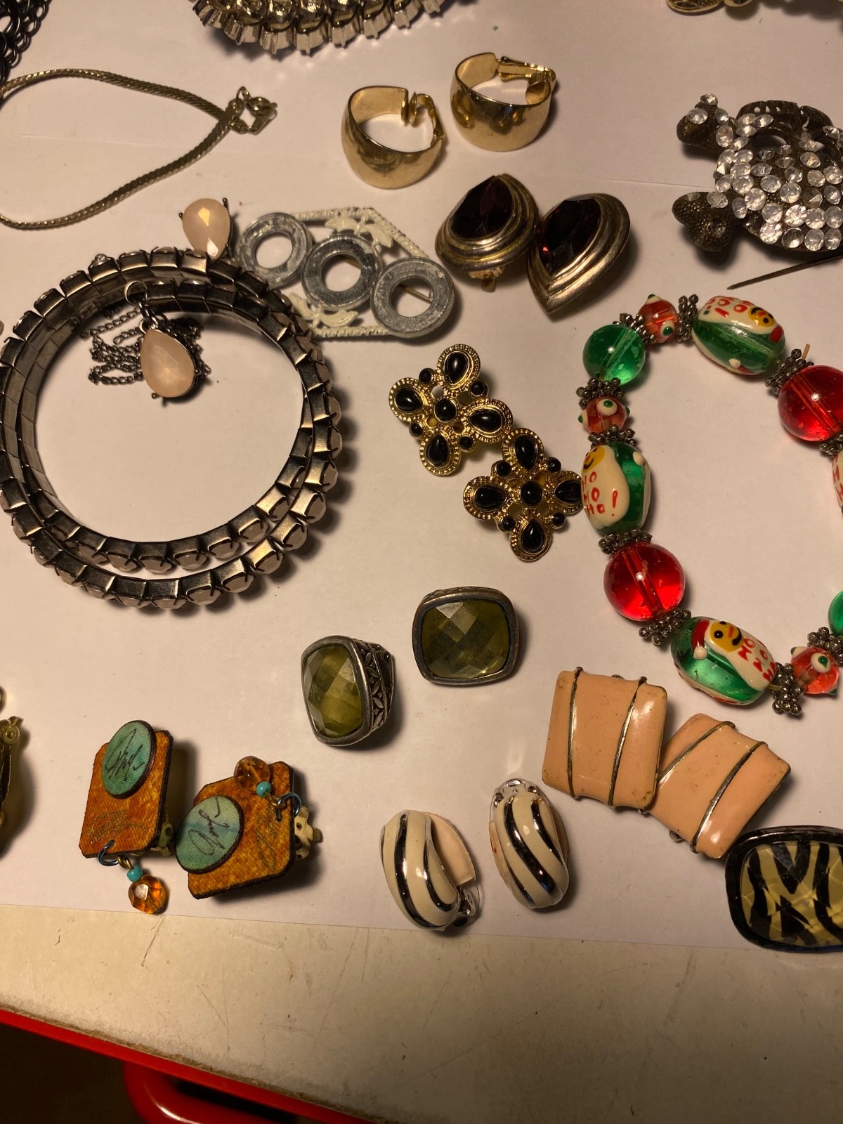 T93 Lot of Costume Jewelry & Etc. Earrings Bracelets Etc.
