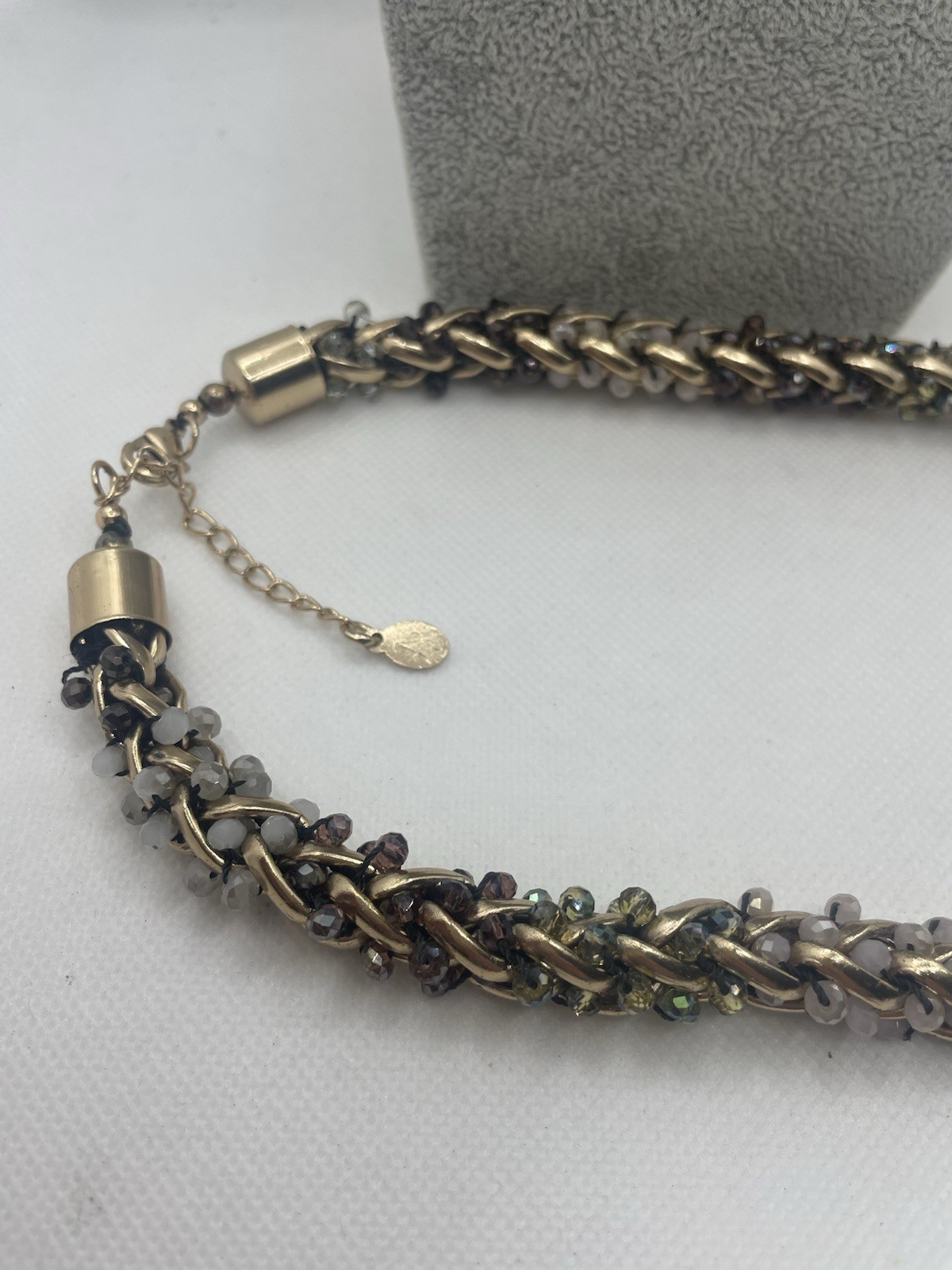 Accessorize Gold Tone Y2K Chunky Beaded Collar Necklace Statement Boho