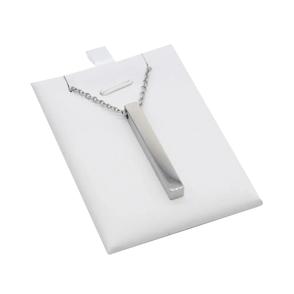 18 Compartment White Leatherette Jewelry Pendant / Earring Display Tray