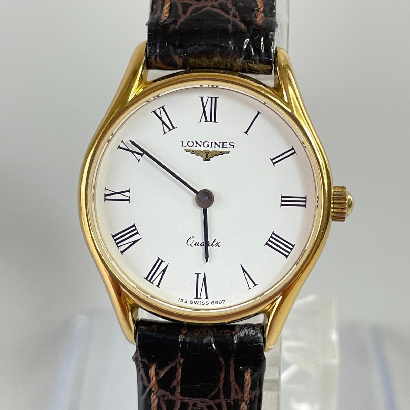 Longines 153 6997 [US Stock] Vintage 23mm Roman Dial Quartz Womens Watch *Exc+5