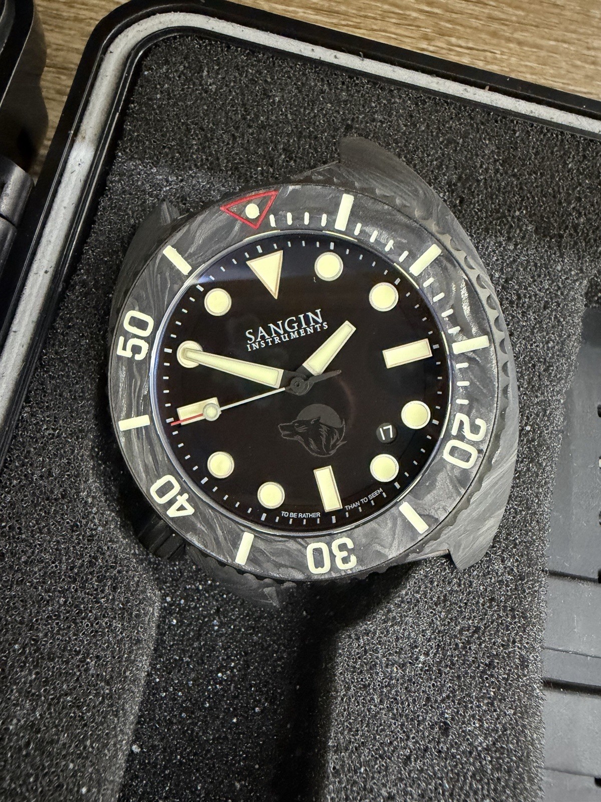 Sangin Instruments Titan x Spiritus Systems Watch Carbon Fiber MINT
