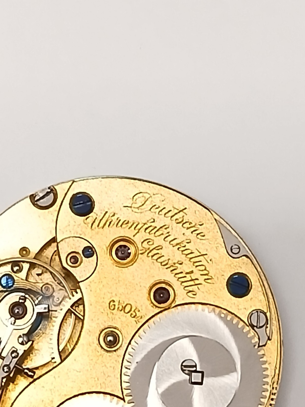Stunning! “Rare” A Lange & Sohne 44mm DS Dial pocket watch movement. Runs!