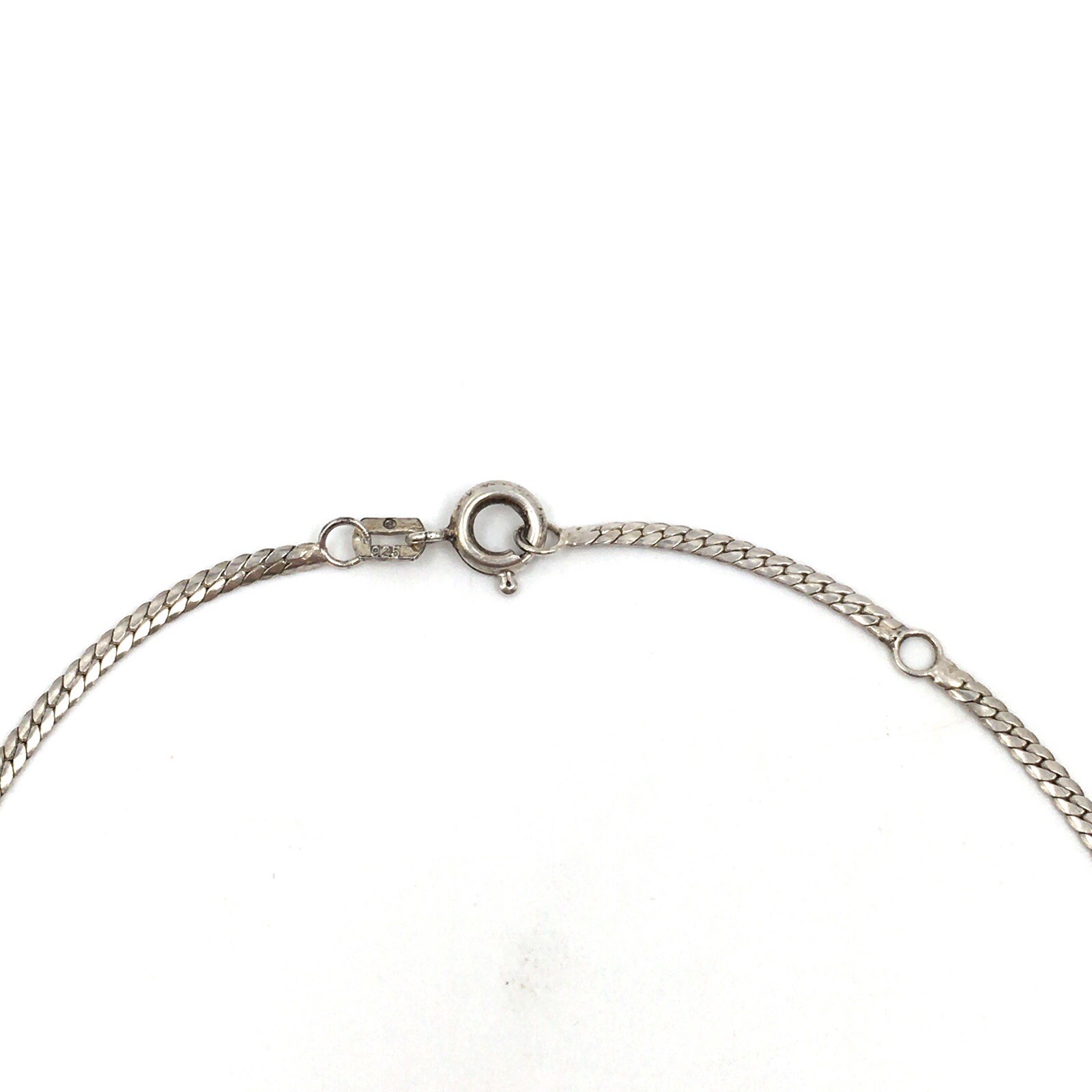 42cm 925 silver necklace choker silver chain vintage jewelry some gold plated