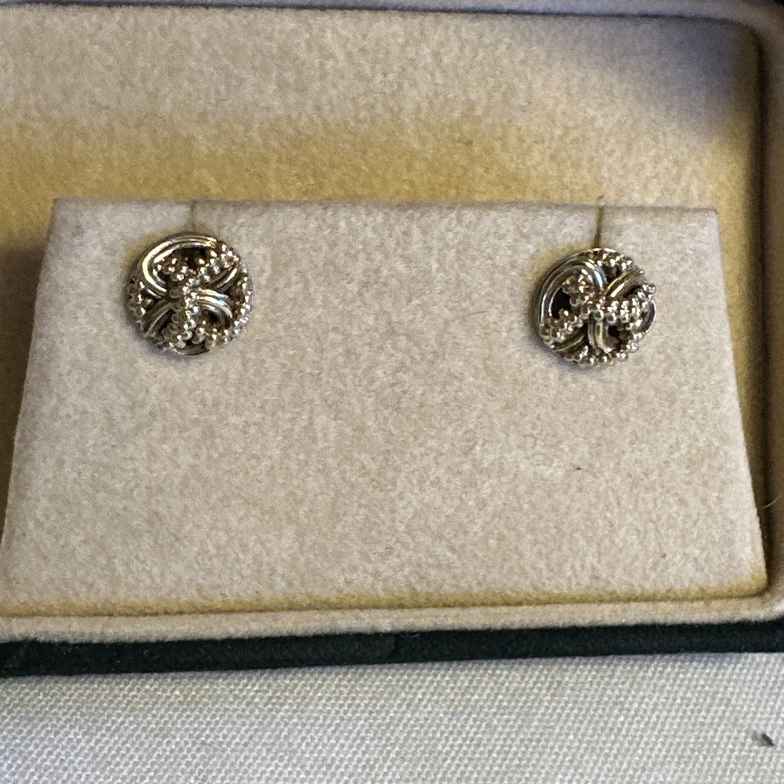 Lagos 18K Gold Caviar Stud Earrings with 925 Silver Back, Posts, Backings