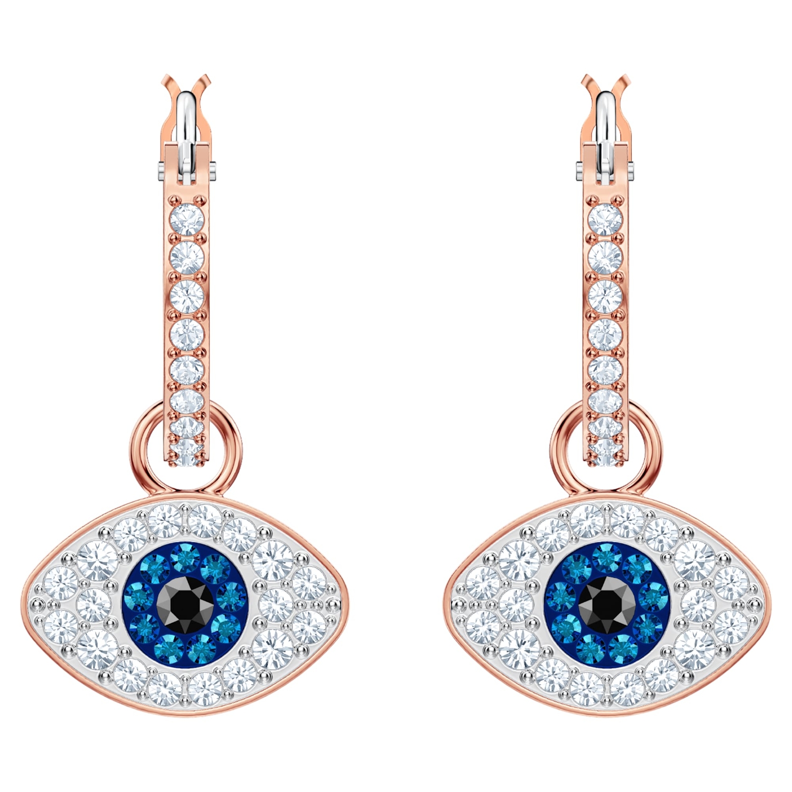 Swarovski Symbol Mini Hoop Duo Evil Eye Earrings 5425857