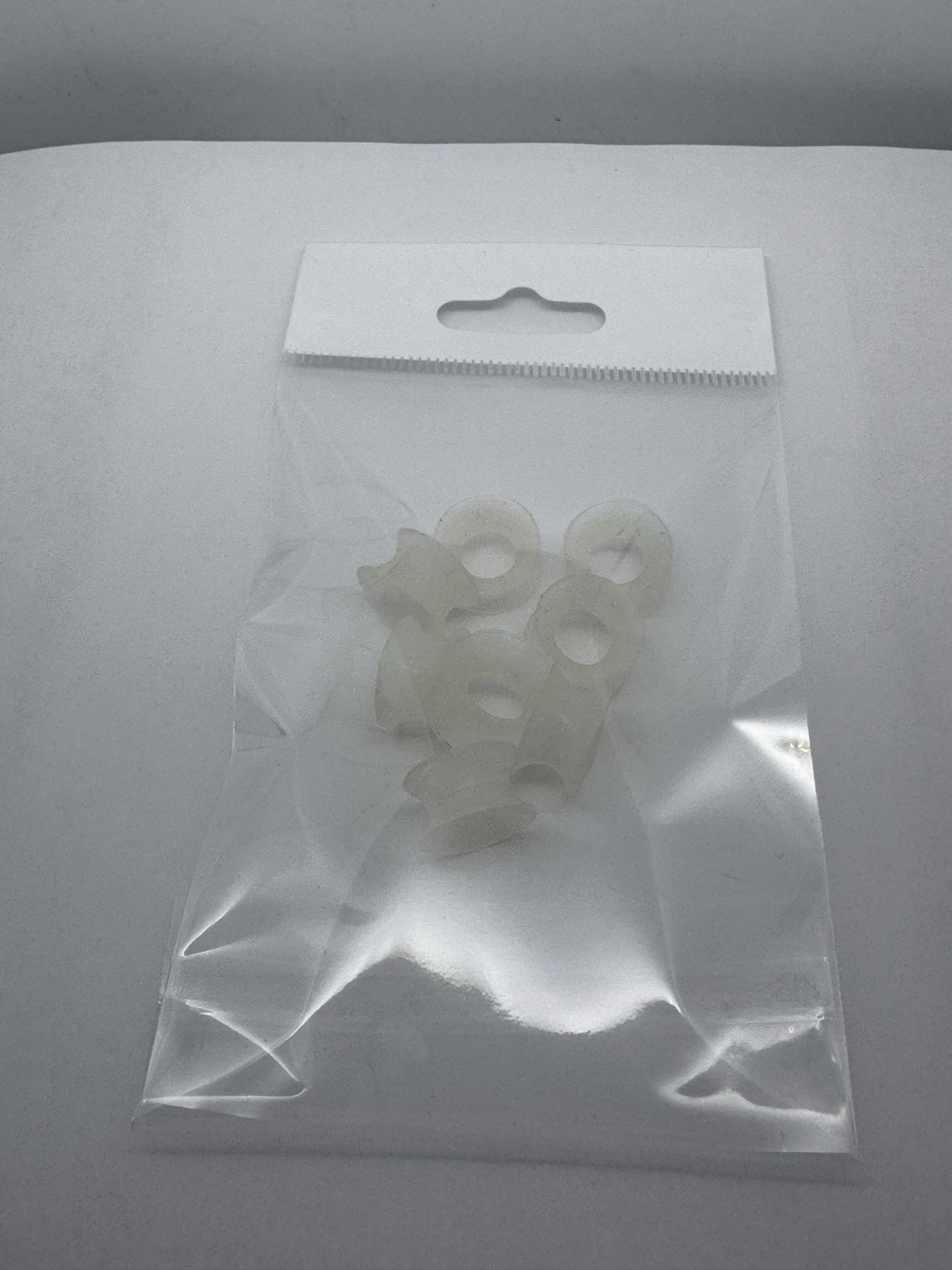 4 Pair 00g 10mm Silicone Gauges Opaque White Double Flare Ear Tunnels