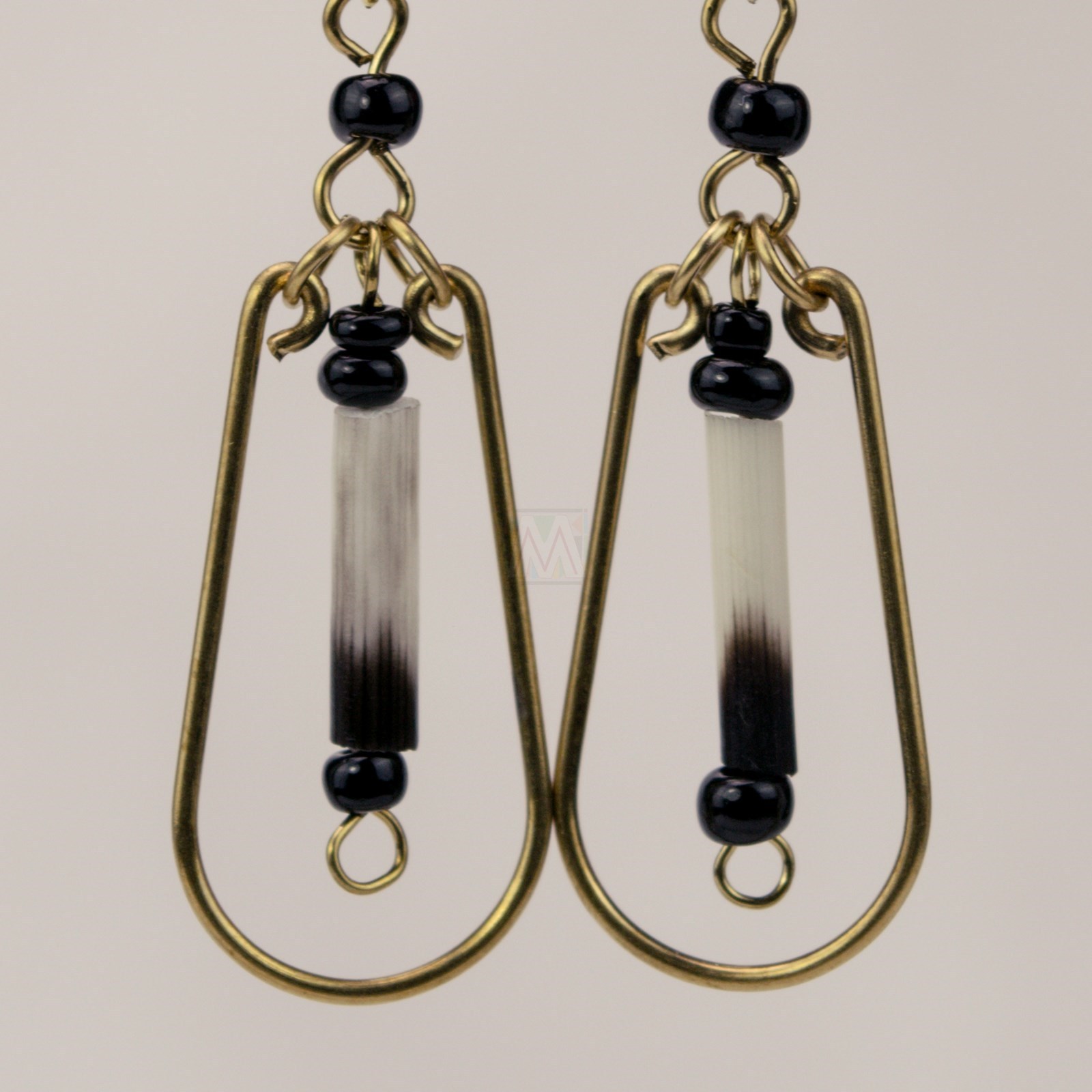 Africa Handmade Brass Porcupine Quill Earrings – Unique African Jewelry