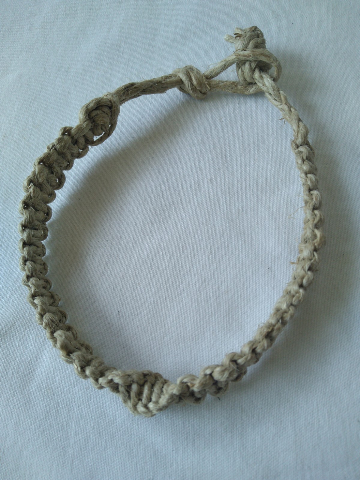 Anklet Natural Macrame Braided Hemp Adj Unisex 12″ Boho Chic US Seller New