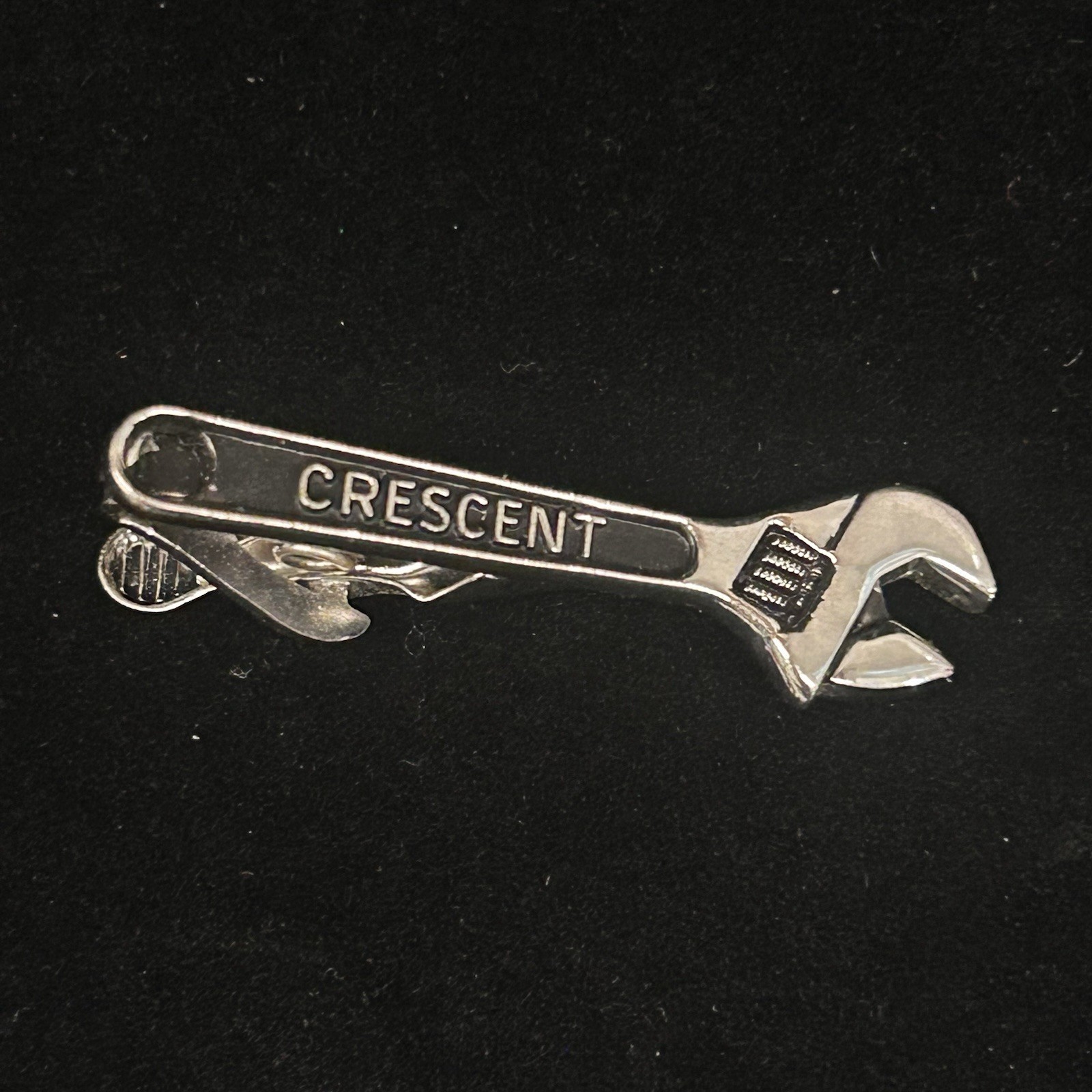 Vintage Kinney Co. Miniature Crescent Adjustable Wrench Tie Clip Clasp