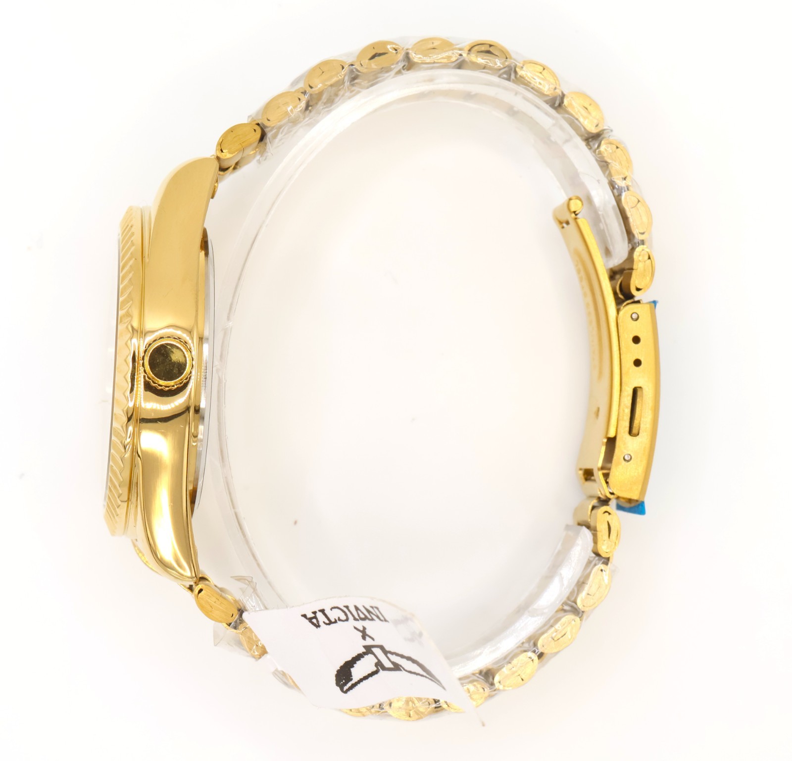 Invicta 69006 Golden Noir Gold Case Black Dial Flame Fusion Crystal Watch