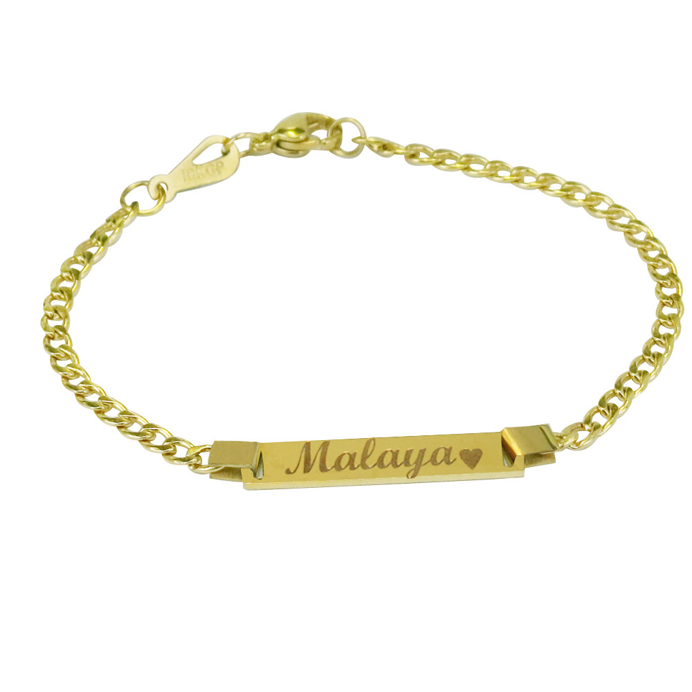 Baby bracelet 14k personalized baby girl bracelet Name plate Bracelet