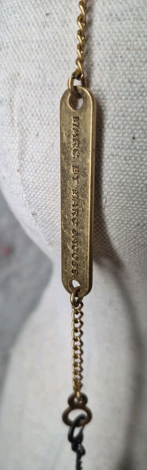 Marc by Marc Jacobs Goldplate, Metal Chain Link Statement Necklace 34″ NWOT