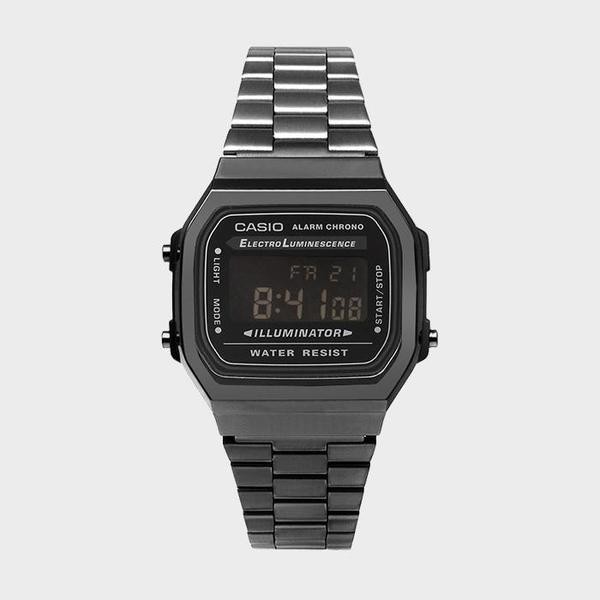 CASIO Mens Metal Gray Digital Watch A168WGG-1BDF Original NEW