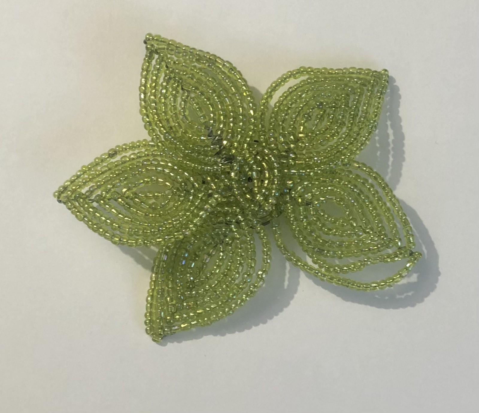 Gorgeous Green Beaded Flower Brooch Fashion Jewelry ETS50C26