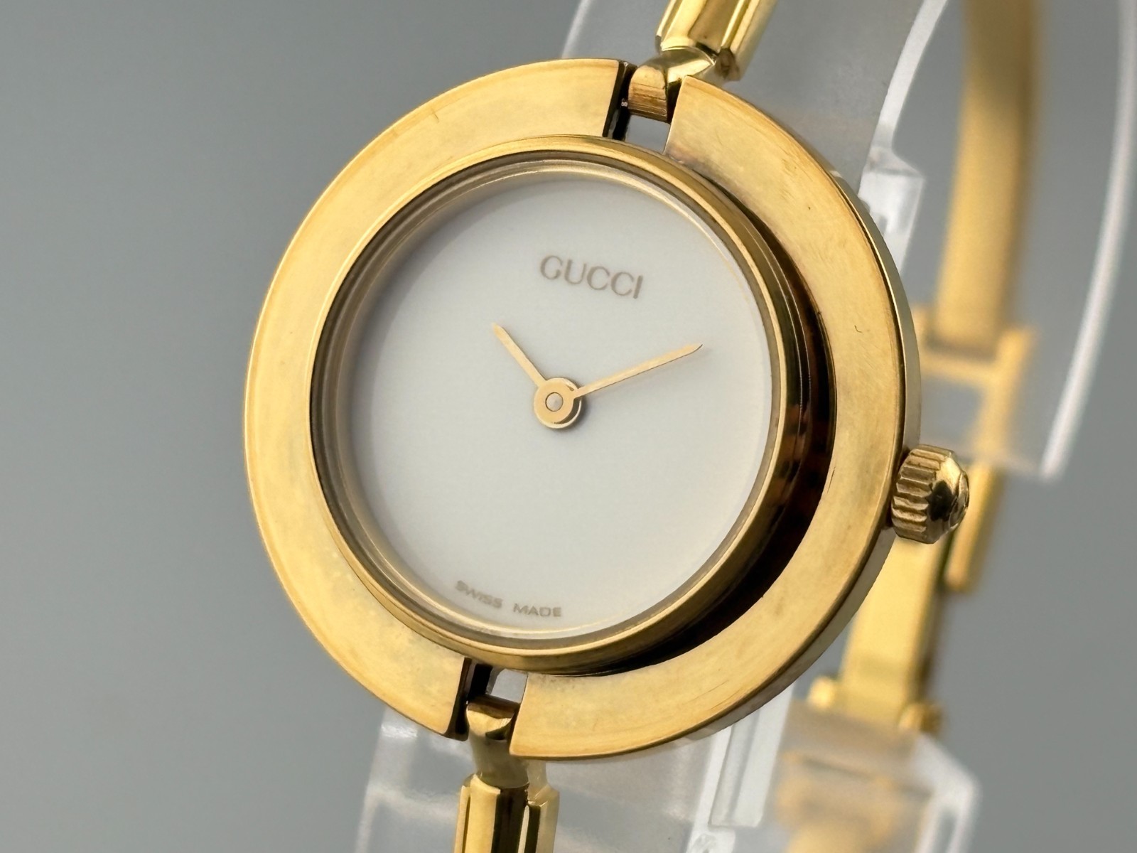 [Excellent] Vintage Gucci Change Bezel 11/12.2 Women Watch Gold White 12 Colors
