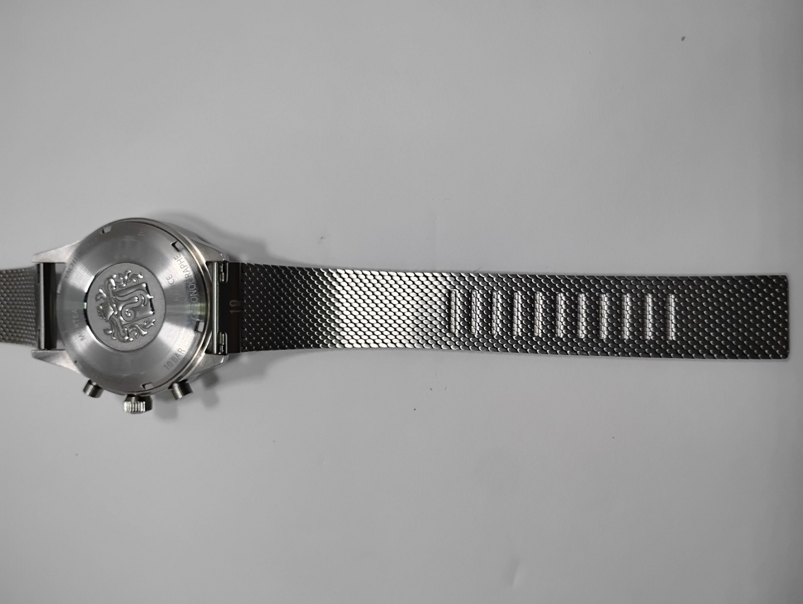Watchgecko 19mm Milanese Mesh Watch Bracelet Yema Yachtingraf Superman Navygraf