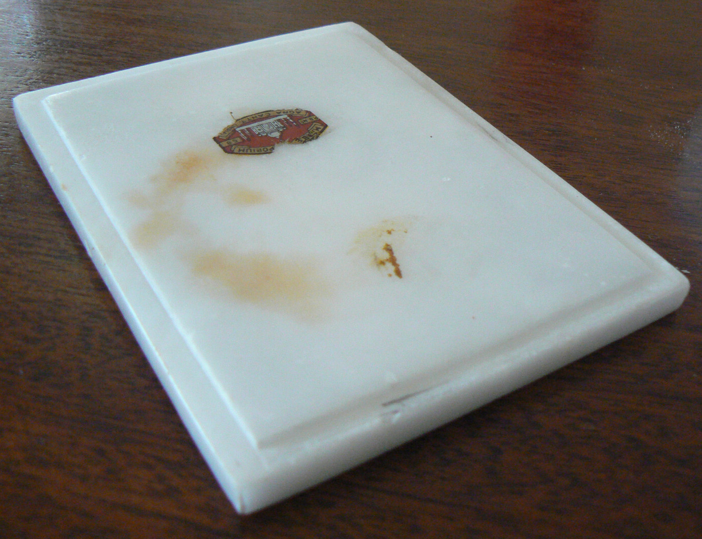 Marble trinket box Taj Mahal Pearl & Jade Inlay Agra India 4.5″X 3.5″X 1.5″