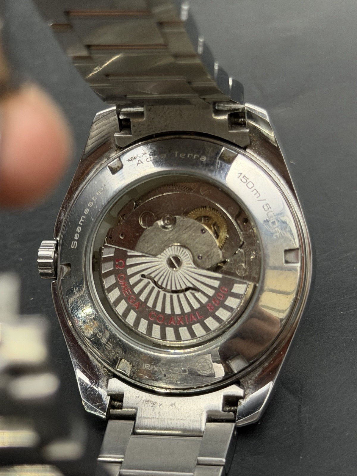 USED Omega Day Date Seamaster Aqua Terra 150M Steel/Silver Dial 42mm Men’s Watch