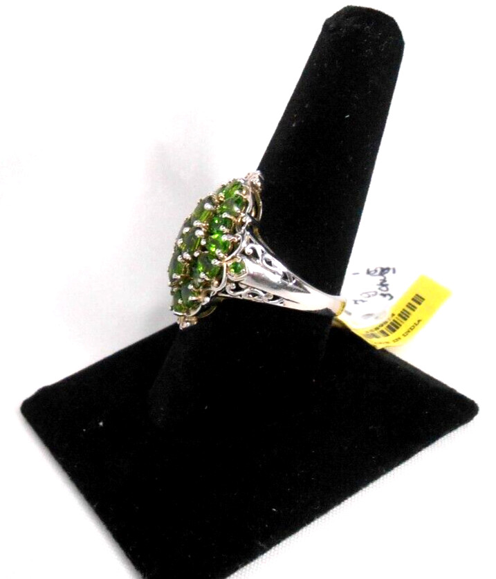 Chrome Diopside Ring in Platinum Over Sterling Silver (Size 9.0) 3.0 ctw