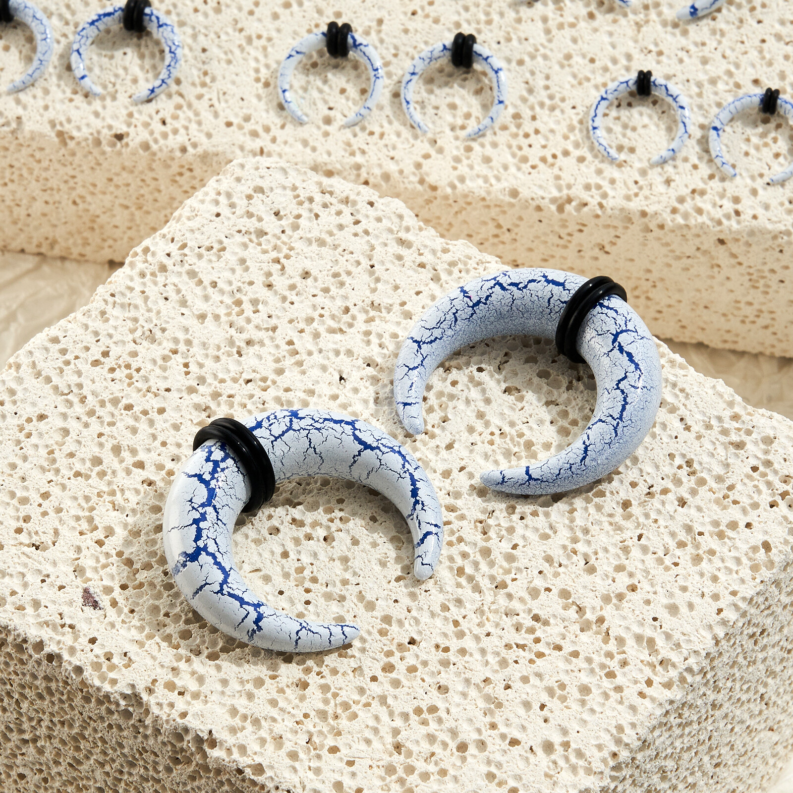 18Pcs Septum Stretching Kit 14G-00G Pincher Nose Ring Piercing Ear Tapers Gauges
