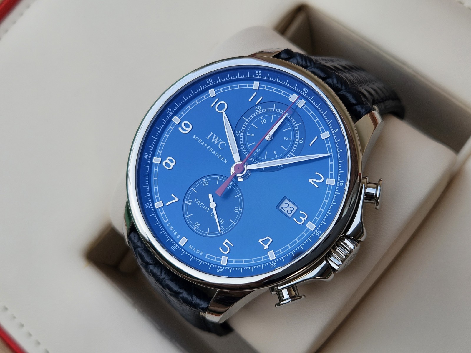 Authentic IWC Portugieser Yacht Club Blue Laureus Edition IW390213 45mm