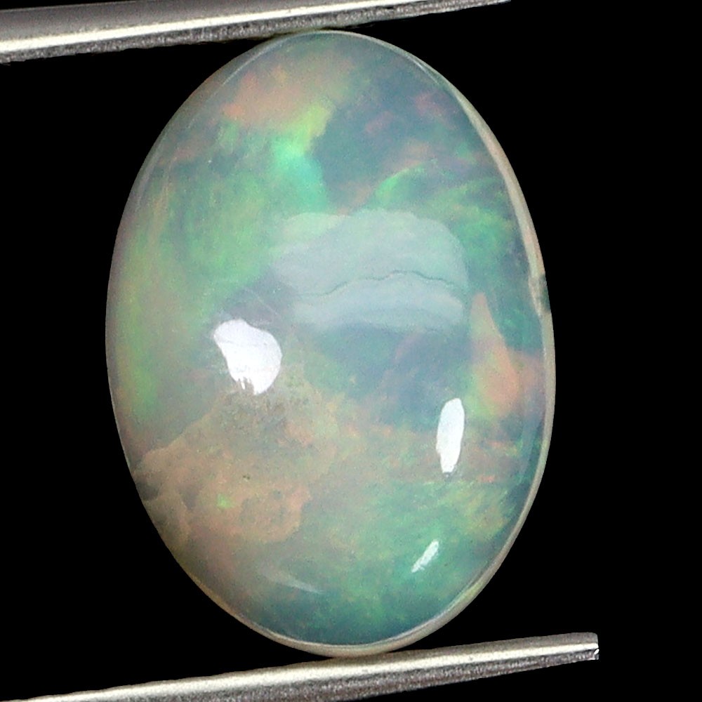 Oval AAA Floral Flash Play Of Color Crystal Fire Opal 3.21ct 14x10mm Gemstone