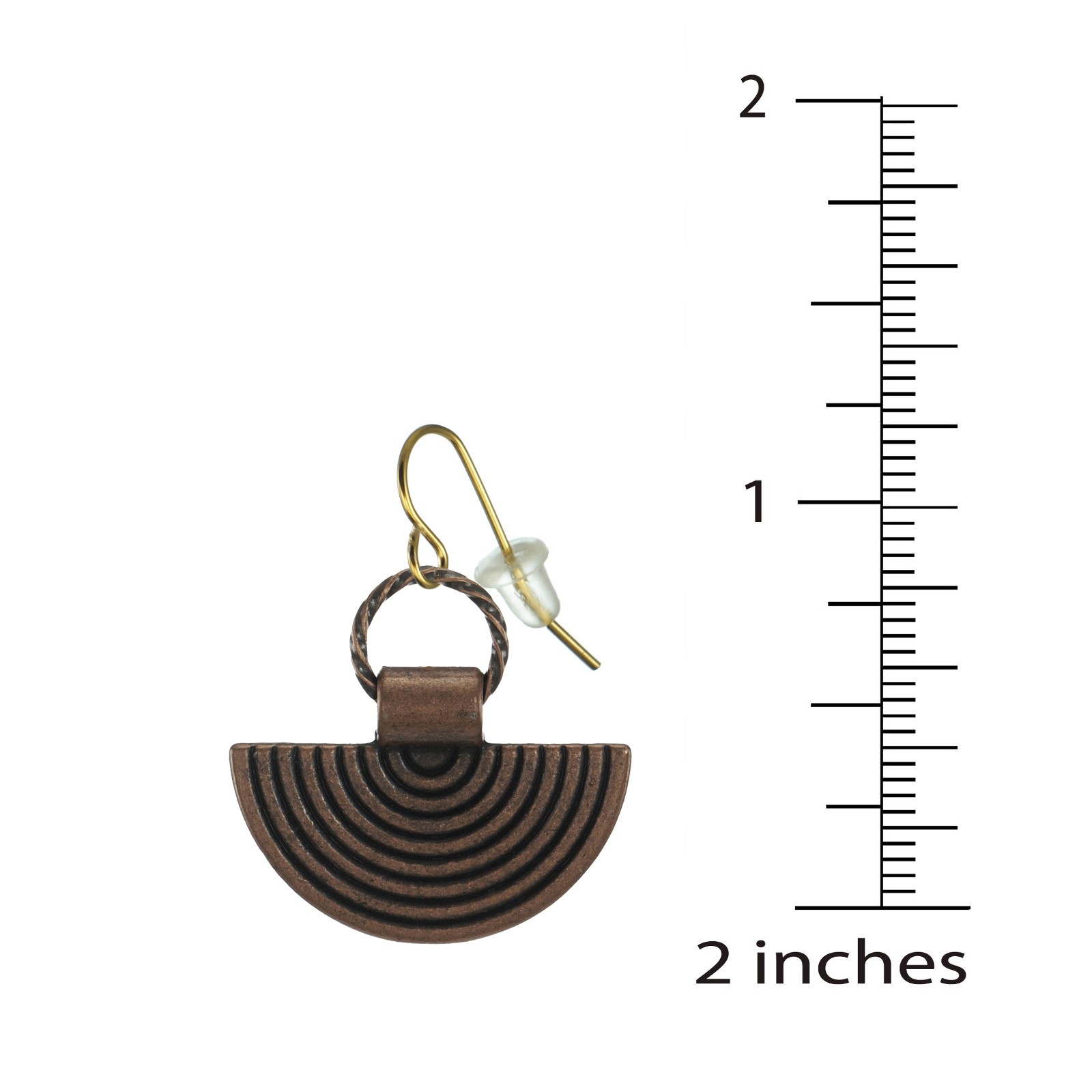 Cute Copper Drop &Twisted Copper Ring Everyday Minimalist Earrings 18K Ear Wires