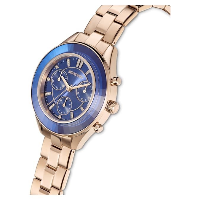 Swarovski Octea Lux Sport Watch Blue dial Gold Tone Bracelet 5632481