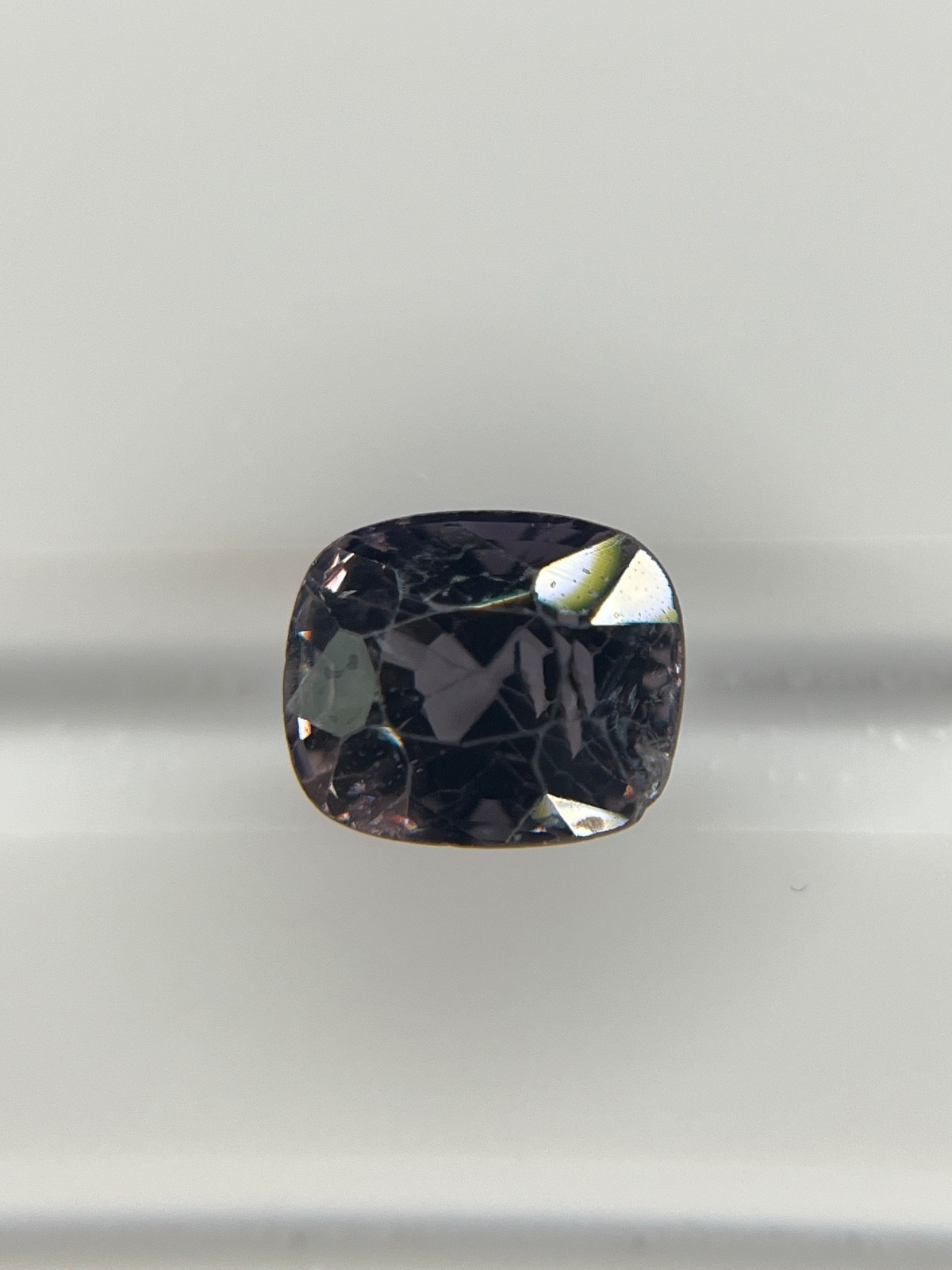 1.70 ct Natural Spinel Cushion Cut 7.24 × 5.96 mm Deep Blue-Gray Loose Gem SP124