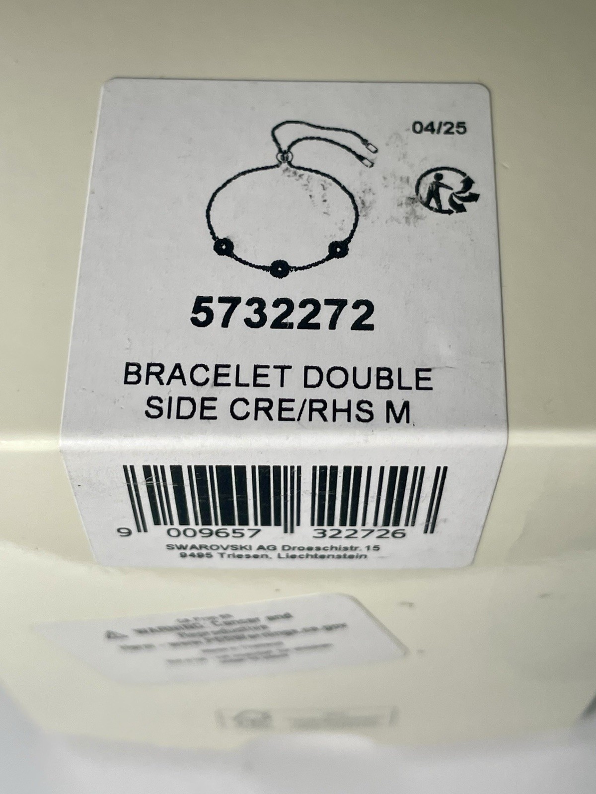 Swarovski Una Angelica Double sided motifs, Rhodium plated Adjustable Bracelet