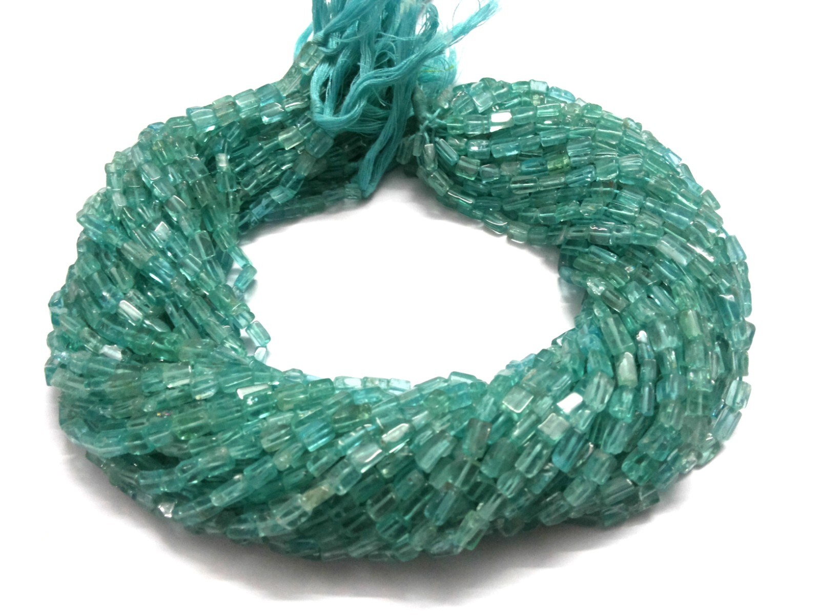 5 Strand Natural Multi Stone Square Smooth 4×7-5x8mm Natural Stone Beads 12″inch