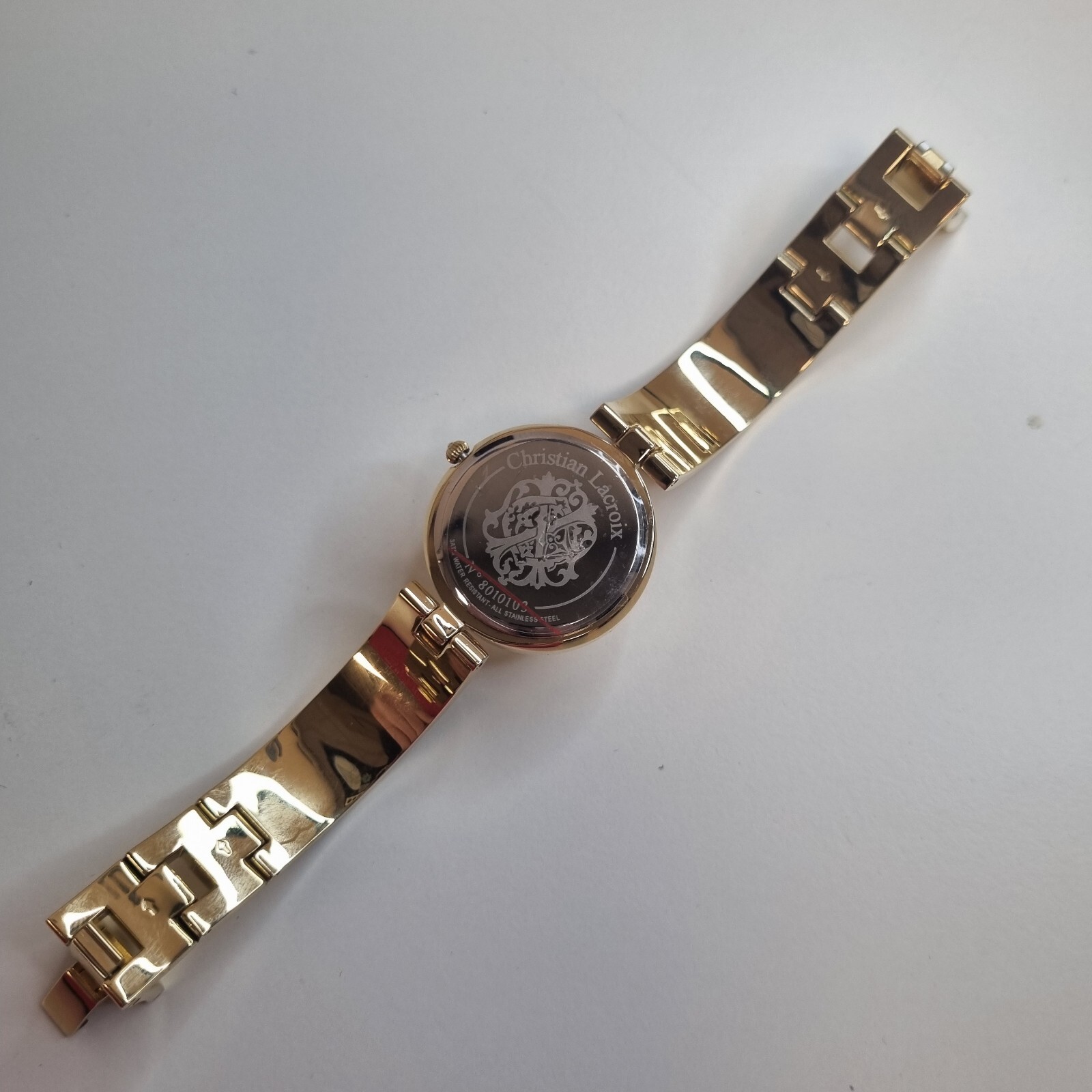 Christian Lacroix Gold & Floral Ladies Wrist Watch New Old Stock N°8010103