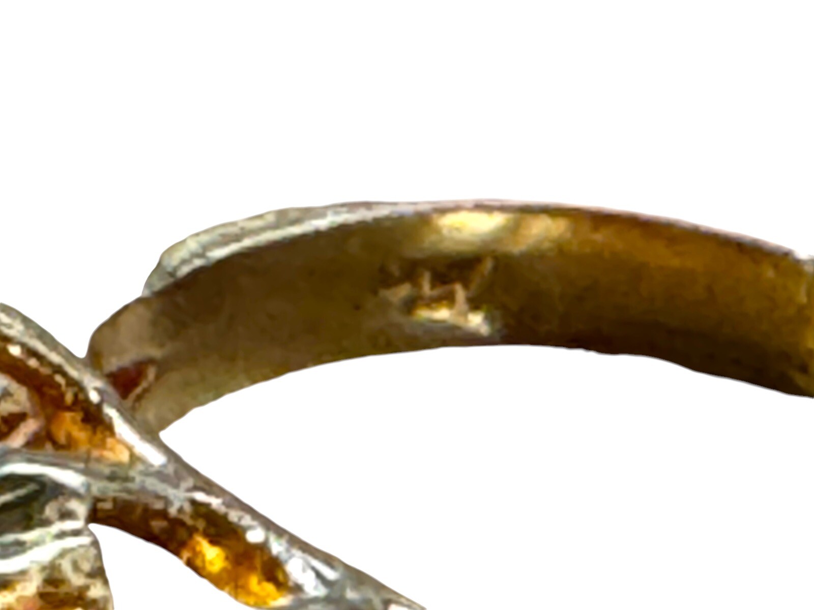 14K SOLID YELLOW GOLD 4 X 10MM ORANGE SAPPHIRE MARQUISE STATEMENT RING SIZE 5.5