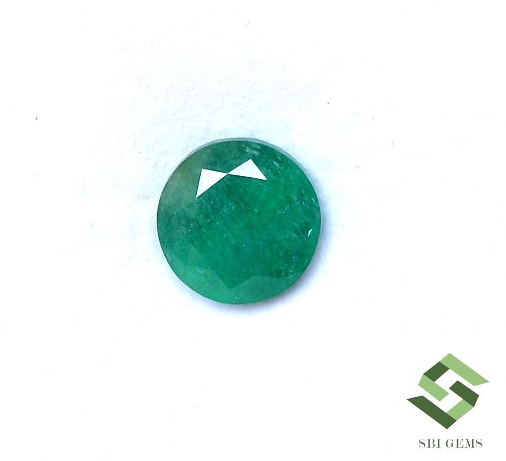 13.50 mm IGI Certified Natural Emerald Round Cut 9.35 CTS Loose Gemstone