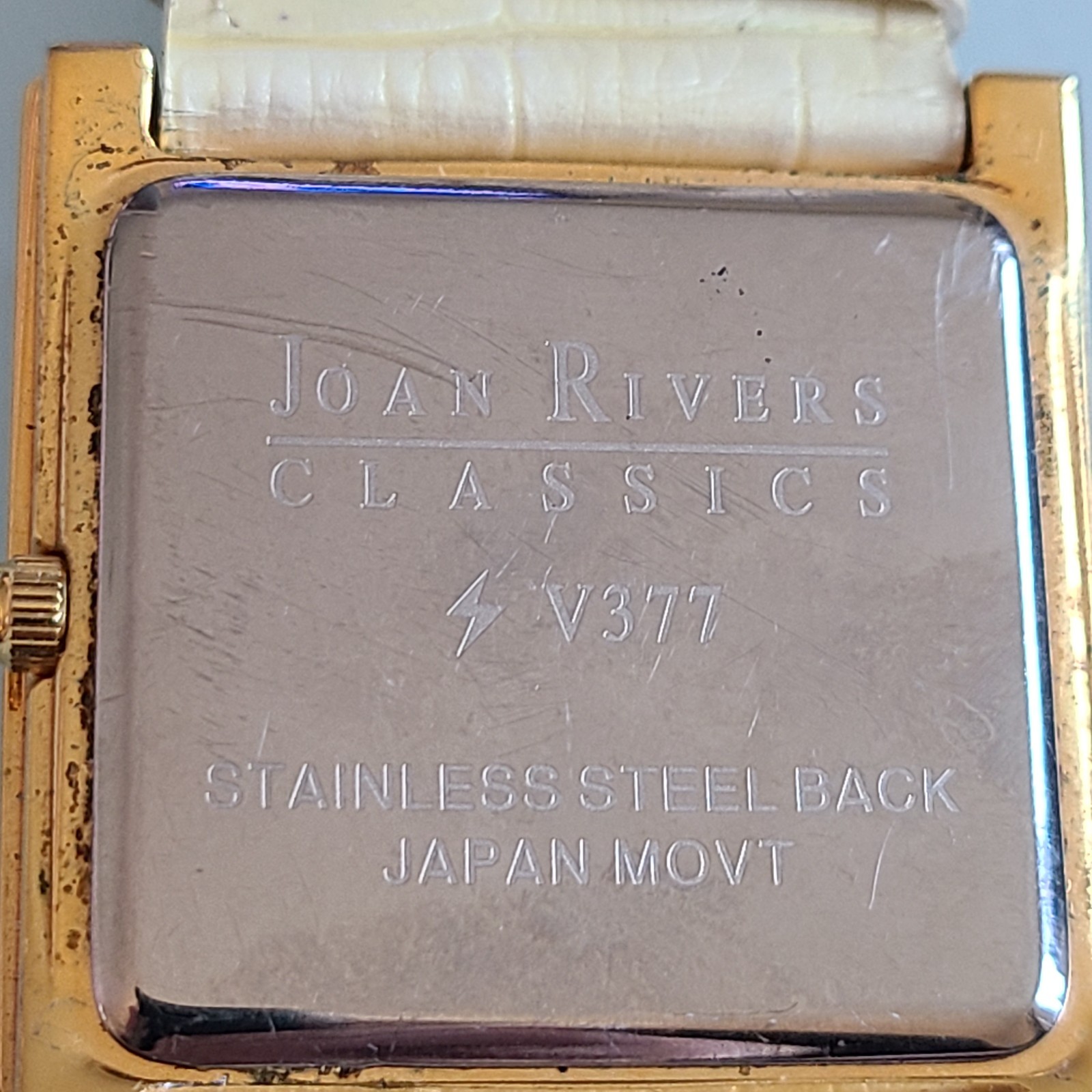 Joan Rivers Classics V377 (Lightning bolt symbol) Stainless Steel WATCH WORKS