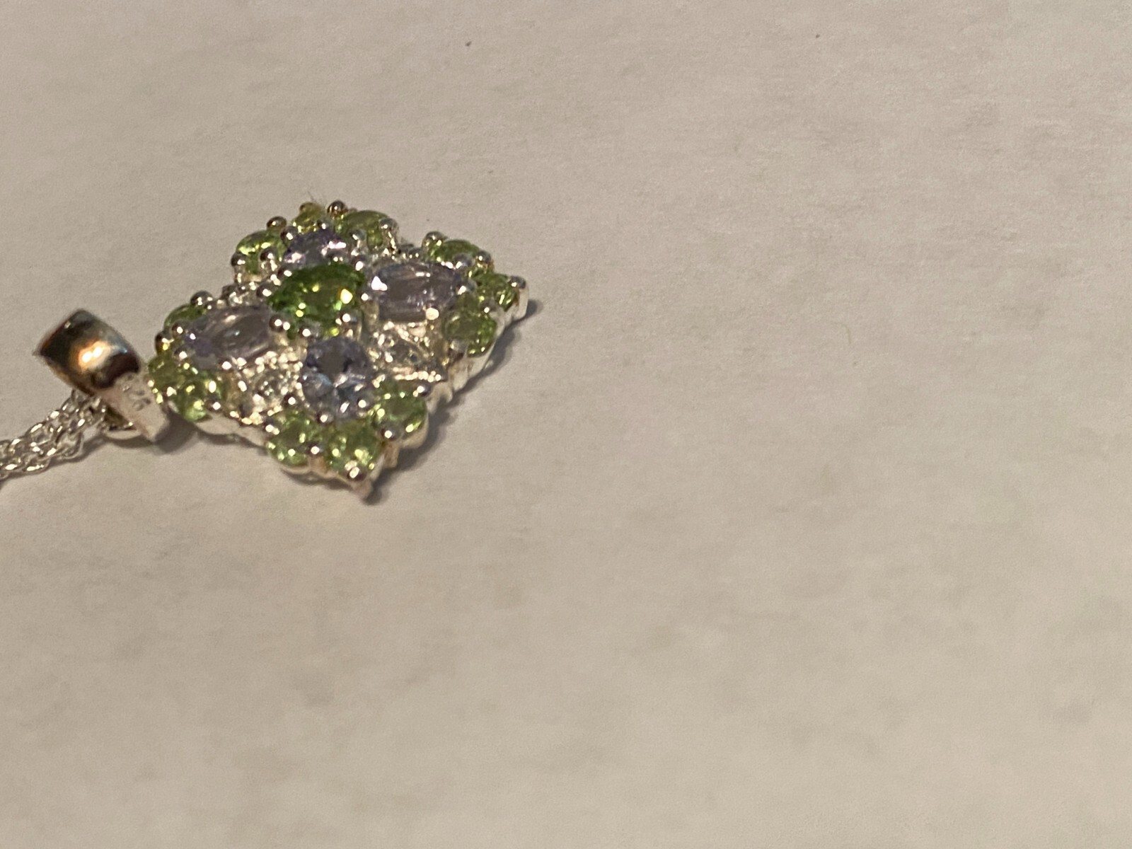 Wonderful Necklace with 1.90ctw Genuine Tanzanite brand new in box 18 inches