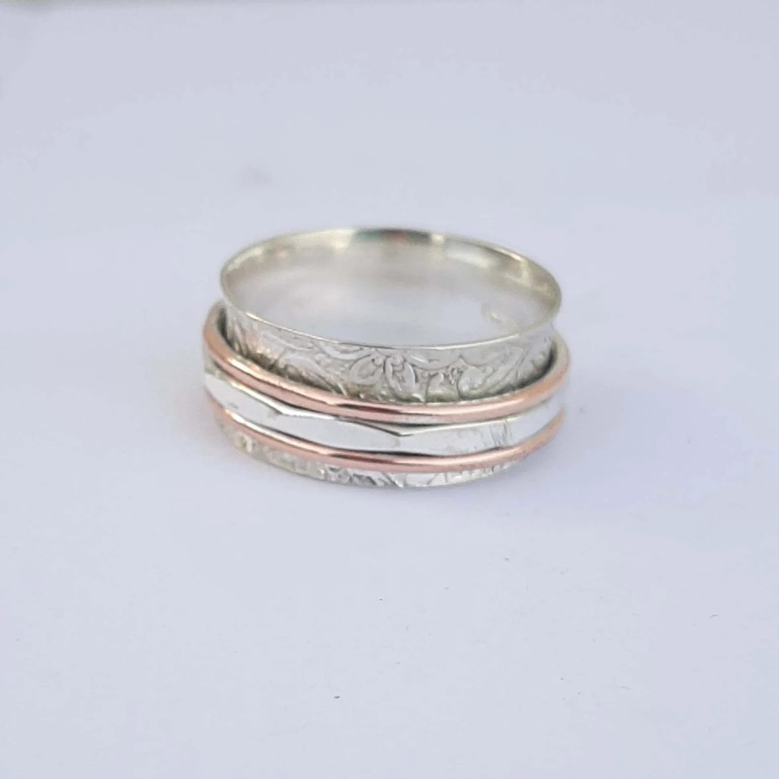 Beautiful 925 Sterling Silver Spinner Ring Handmade Wedding Jewelry Gift A-198