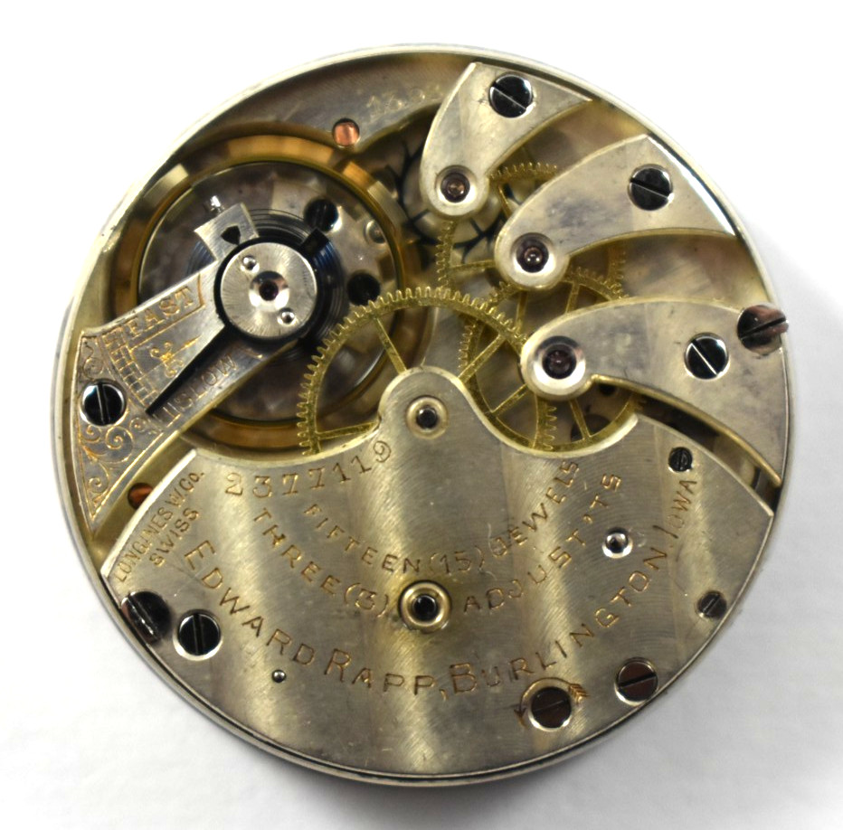 Vintage Longines 13.98 15J 29.58mm Hunting Wrist/Pocket Watch Movement lot.wm
