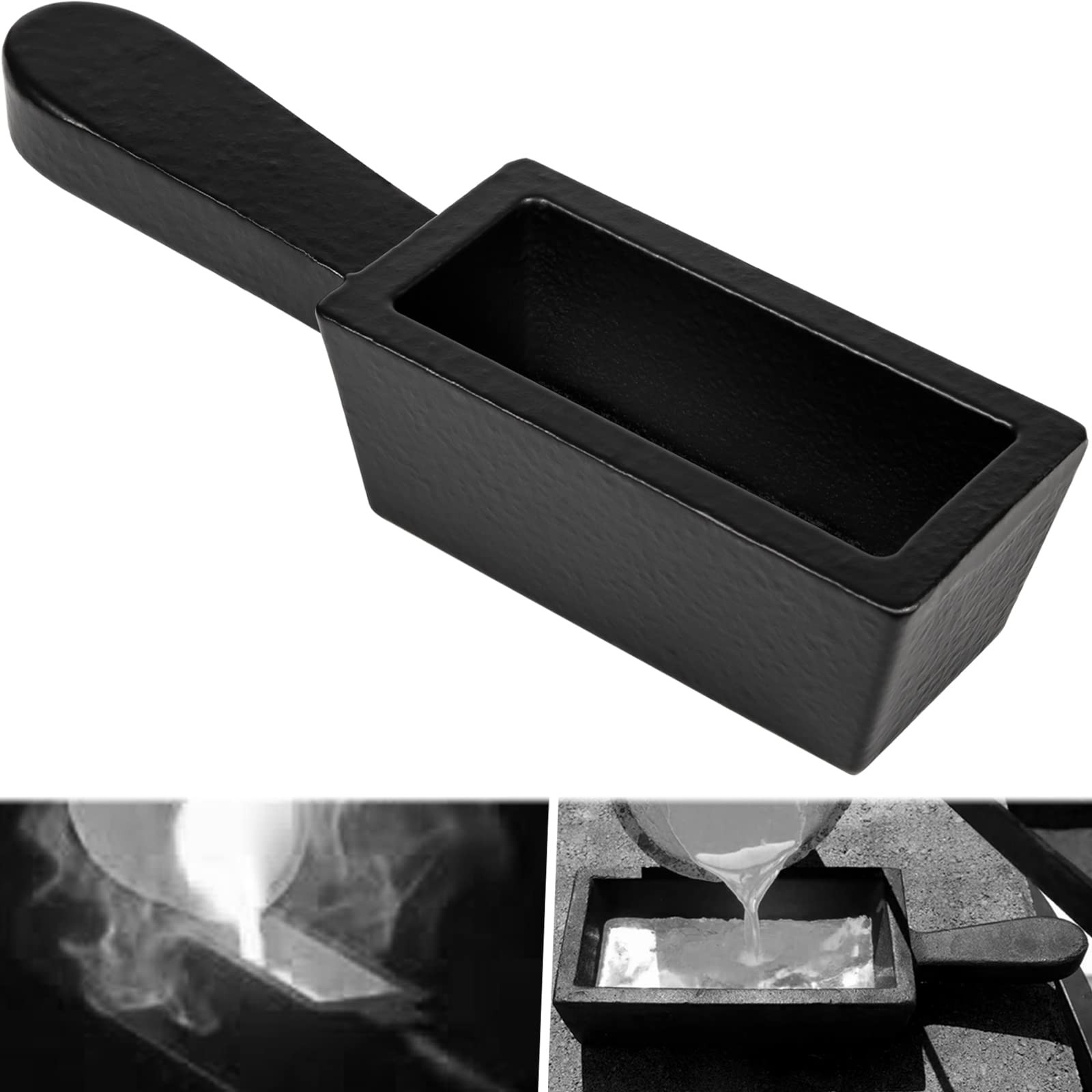 25 oz Troy Ounce Gold Bar Loaf Cast Iron Ingot Mold Perfect for Custom Smelti…